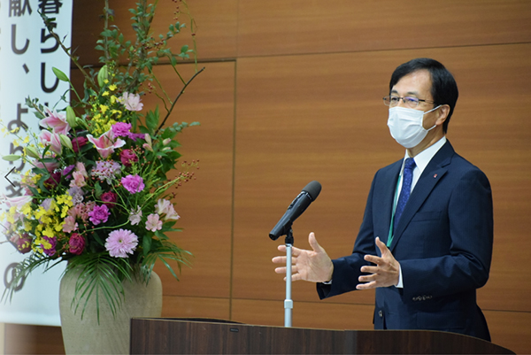 平松社長講話の様子 1