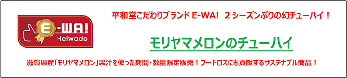 平和堂こだわりブランド E-WA! 2シーズンぶりの幻チューハイ！モリヤマメロンのチューハイ 滋賀県産「モリヤマメロン」果汁を使った期間・数量限定販売！フードロスにも貢献するサステナブル商品！